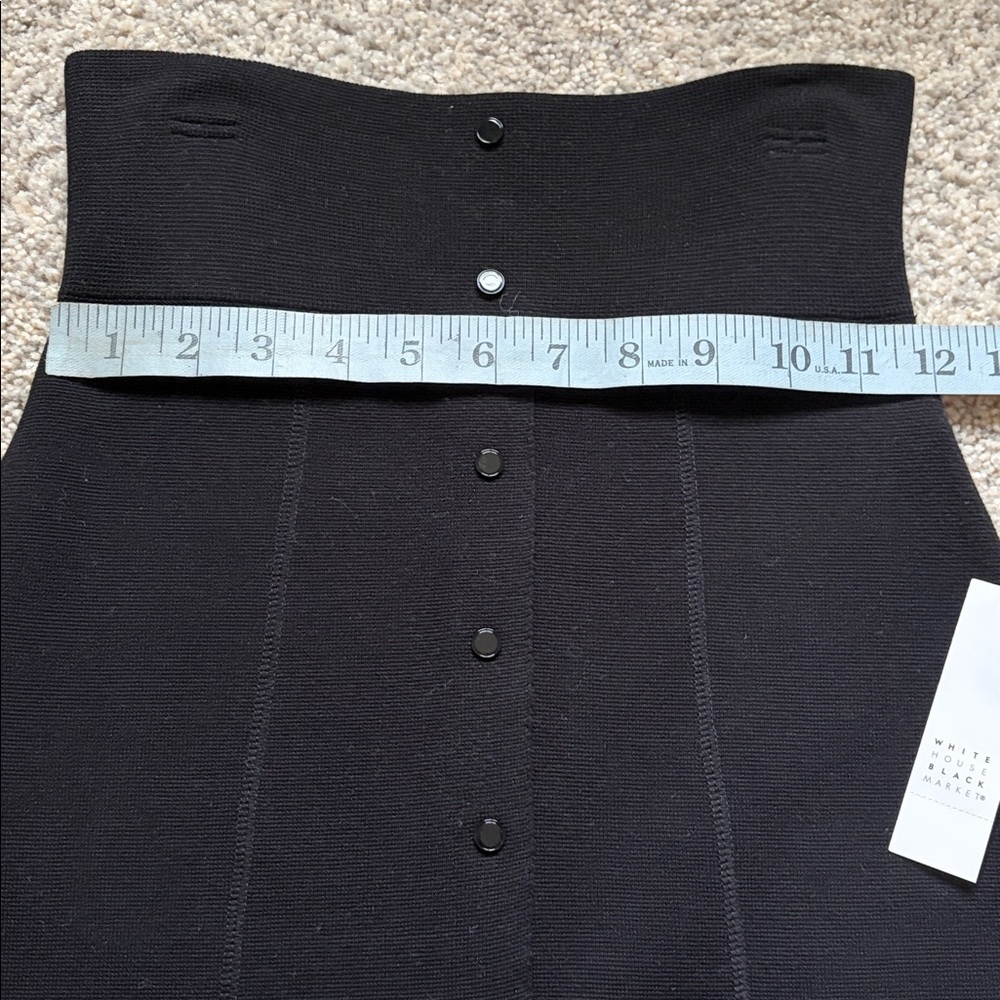 White House Black Market High-Waist Button-Front Pencil Skirt XXS - Picture 6 of 9